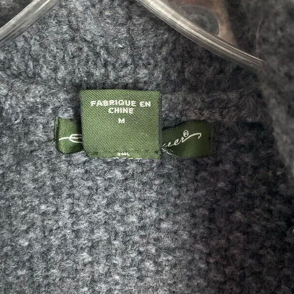 Eddie Bauer Womens M Sleeveless Open Front Chunky Cable Knit Wool Cardigan Vest - Picture 8 of 13